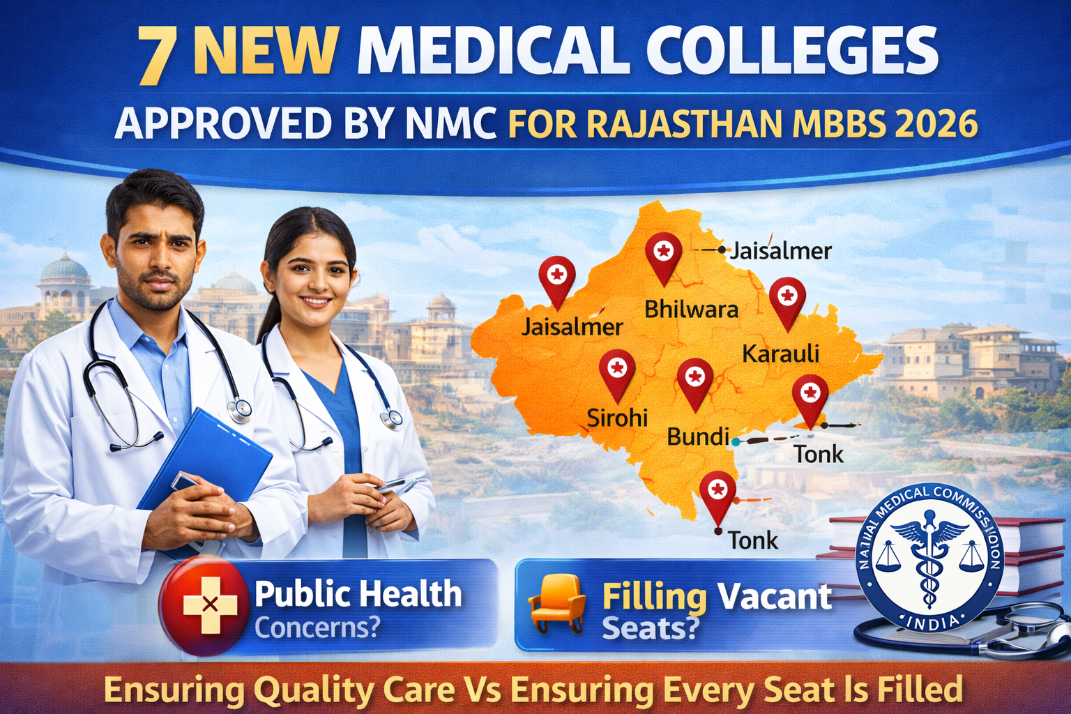 Web Title: 7 new medical colleges approved by nmc for rajasthan mbbs 2026